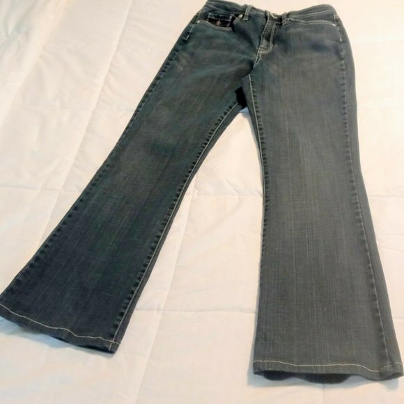 JEANSTAR Womens Denim Blue Jean Pants Wide Leg - Picture 3 of 6